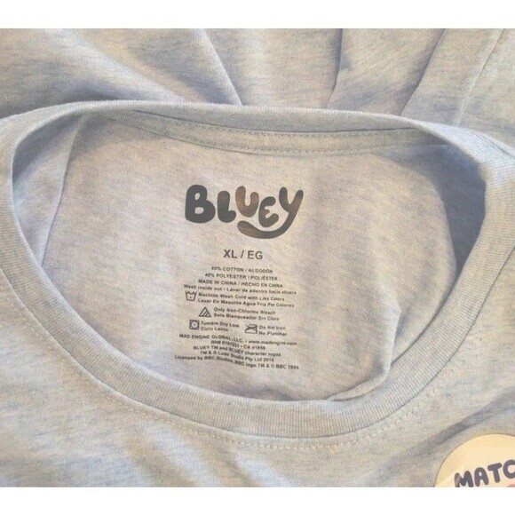 Men's Bluey V-Day T-Shirt - Light Blue‎ (Size XL) - Picture 2 of 7